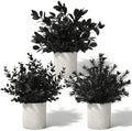 Der Rose 3 Pack Black Eucalyptus Fake Plantsfor Halloween Bathroom Decor by DerRose