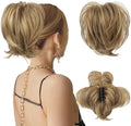 HOOJIH Clip in Ponytail Extension Straight Messy Hair Bun Pieces for Women by HOOJIH