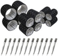 12Pcs Aluminum Thermal Hair Roller with 12Pcs Clips (Black) by Unknown