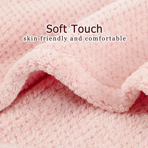 Microfiber Hair Wrap Towel for Women, Quick-Dry & Absorbent (2 Pack, Pink) - Image 6