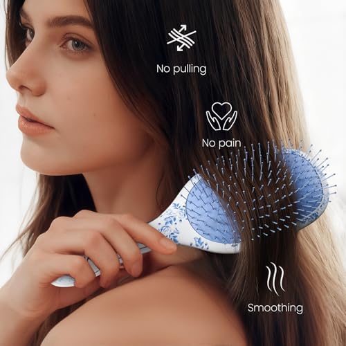 AIMIKE Porcelia Detangler Brush for Fine Hair, Paddle Hair Brush for Women - Image 6