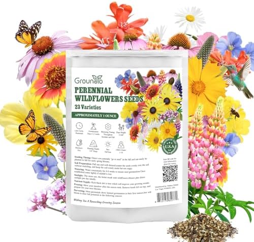 Groundio 10000+ All Perennial Wildflower Seeds for Planting,1 OZ 23 Varieties Wildflowers Seed, Non-GMO | Heirloom | USDA Zone 1-10, Butterfly & Hummingbird Attract - Image 7