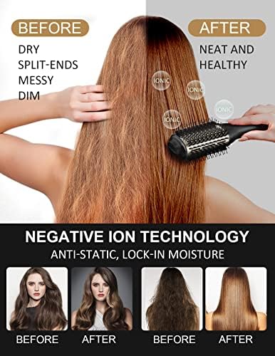 LANDOT Hair Blow Dryer Brush 60mm One-Step Hot Air Styler Blowout Volumizer - Image 3