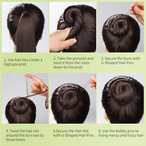 YGDZ Dance Hair Accessories Kit, Ballet Dance Stuff, Hair Nets for Buns, Bobby Pins Brown, Clear Elastic Hair Ties, Dance Competition Must Haves for Ballet Girls Women，Brown - Image 7