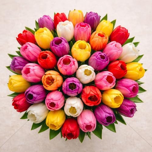 Mixed Rainbows Tulip Bulbs for Planting - Huge Bulbs for Colorful Flowers, Grow Huge Rainbow Colors - Stunning Spring Displays - Exotic Flowers for Gardens (20 Bulbs) - Image 3