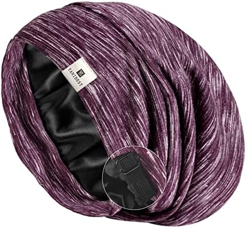 YANIBEST Slouchy Beanie Hat Satin Lined Sleep Cap Chemo Headwear Caps by yanibest
