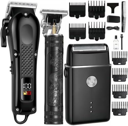 3-in-1 Hair Clippers for Men with LED, Beard Trimmer & Foil Shaver by Unknown