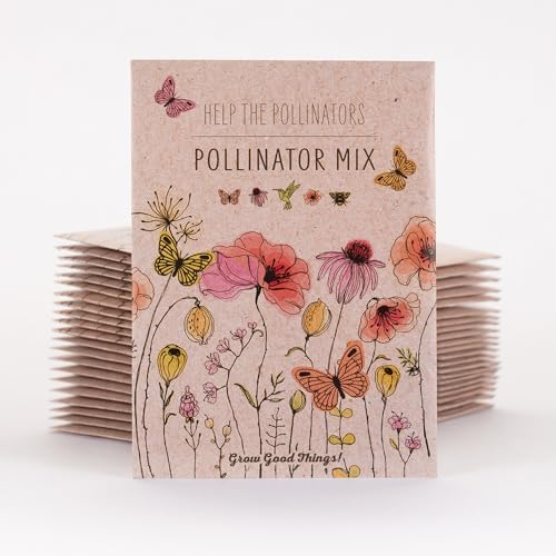 Bentley Pollinator Mix - Pre-Filled, Non-GMO, Non-Coated Butterfly Packets - 25 Annual Wildflower Seeds - Perfect Eco-Friendly Gift - Image 2
