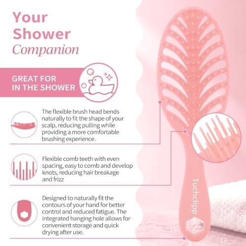 Vented Detangling Brushes for Wet & Dry,Curly Straight Thick Hair - Image 2