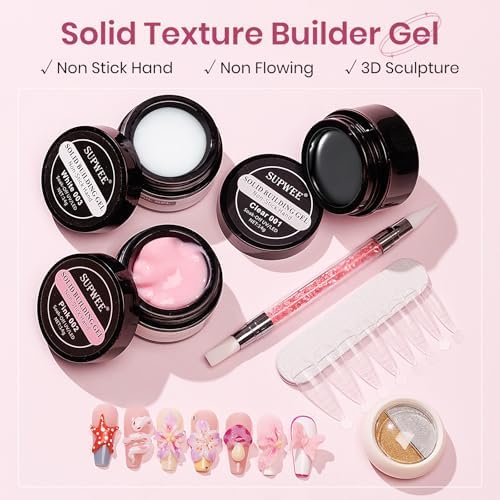 Clear White Pink Solid Builder Gel for Nails 3D Nail Art Sculpture Hard Gel - Image 2