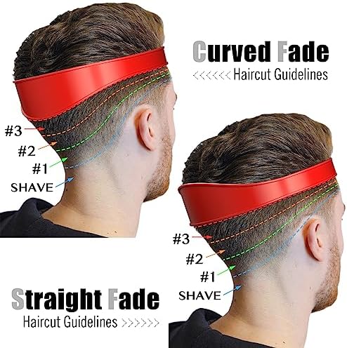 AOMGD Neckline Shaving Template and Adjustable Hair Trimming Guide, Red - Image 2