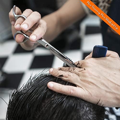 COOLALA Stainless Steel Hair Cutting Scissors Thinning Shears 6.5 Inch Professional Salon Barber Haircut Scissors Family Use for Man Woman Adults Kids - Image 7
