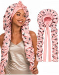 Double Layer Slik Like Satin Bonnet, 33-43" XXL Bonnet for Braids Long Hair by Kemispary