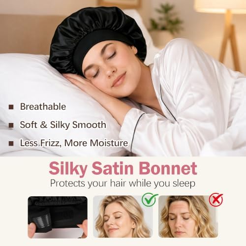 Babalet Double Layer Satin Bonnet for Sleeping Women Men Sleep Cap - Image 5