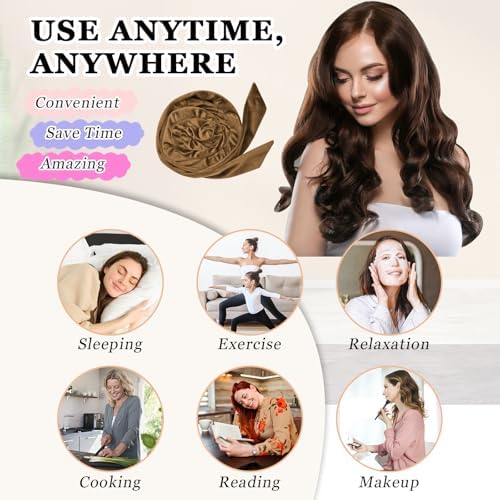 Gwabee Velvet Heatless Curls Overnight Hair Curlers to Sleep In - Image 6