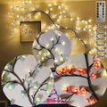Willow Vine Branch Lights 6FT with Functional Remote, USB Powered DIY Flower Decorations Vines for Room Decor, Artificial Plants Tree Branches for Bedroom Wall Living Room Decor (DIY-BLUE FLOWER) by Unknown