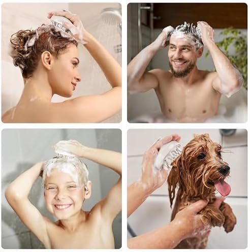 HEETA Wheat Straw Scalp Scrubber Shampoo Brush Massage Tool for Hair Growth - Image 7