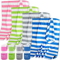 Sfee 4 Pack(8Pcs) Microfiber Travel Towel, Beach Towel Quick Dry Towel Camping Towel Super Absorbent Compact Lightweight Sports Towel Gym Towel Set for Beach, Gym, Hiking, Pool, Backpacking, Yoga by Sfee
