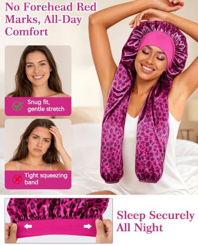 Double Layer Satin Bonnet Unisex Pantyhose Bonnet Sleep Cap - Image 5