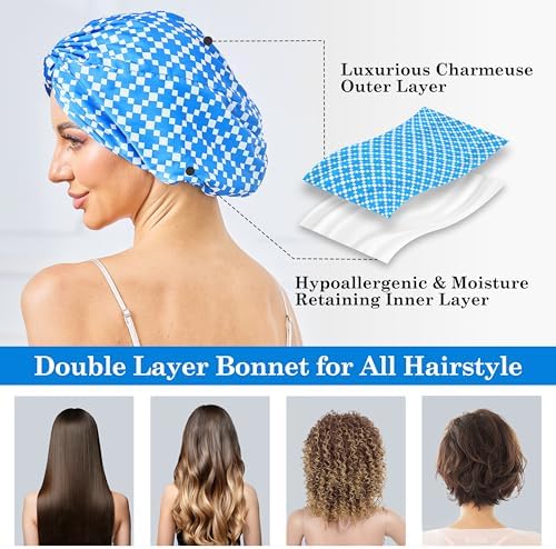 Adjustable Silk Bonnet Satin Curly Hair Wrap for Sleeping Women Anti-Frizz - Image 5