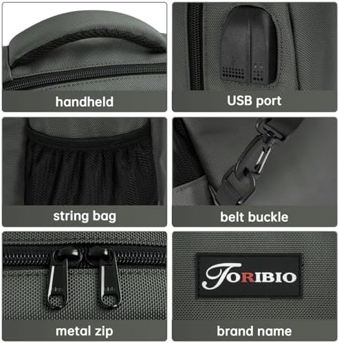 TORIBIO Barber Supplies Bag Backpack for Men, Clipper Tool Bookbag - Image 5