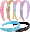 6Pcs Headbands for girls Women Glitter Rainbow Headband Women Girls Sparkly Headband Gold Pink Blue Purple Hairband for Girls Hair Accessories for Party Holiday Back to School by Tihebax
