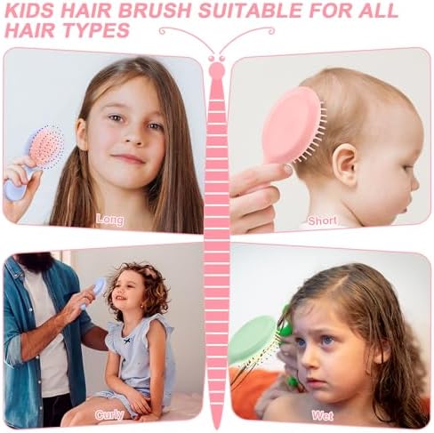 12pcs Mini Wet Hair Brush for Women Teen Girls Toddler Wet Dry Hair, Travel Hairbrush, Valentines Day Bulk Gifts, Bachelorette Party Favors, Bridesmaid Gift Spa Party Supplies, Stocking Stuffers - Image 5