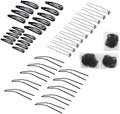 Ballet Bun Hair Kit for Women Girls, U Shaped Hair Pins, Crystal Hairpins, Snap Hair Clips, Hair Ties and Hair Nets, Dance Hair Styling Accessories, 2.5 Inch Black 42pcs by ROCST