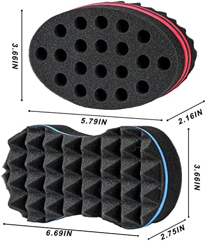 3Pcs Hair Styling Set for All - Curl Brush, Twist Sponge for Textured Hair with Metal Pick - Image 4