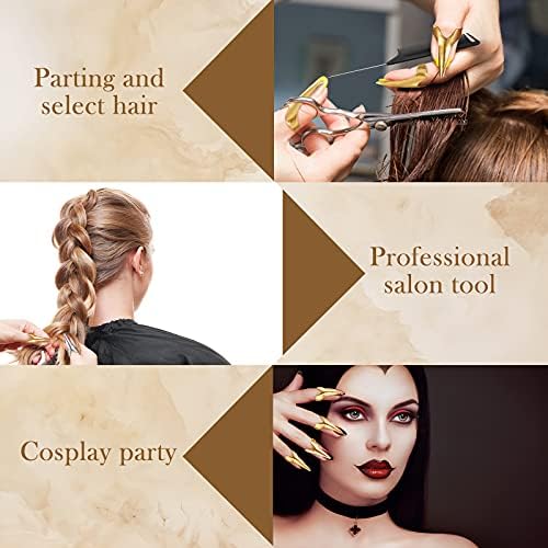 Zopeal 9 Pieces Stitch Braid Tool Finger Hair Parting Ring Pinky Selecting - Image 5