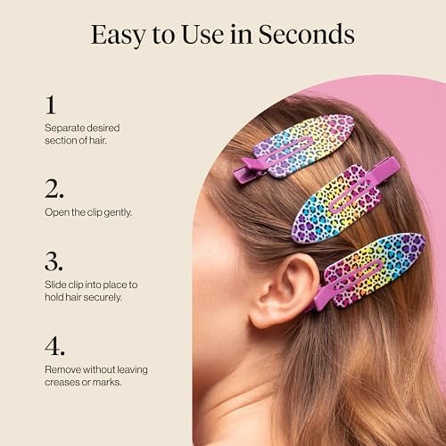 Lisa Frank x Kitsch XL Creaseless Hair Clips for Women - 2pcs - Image 6