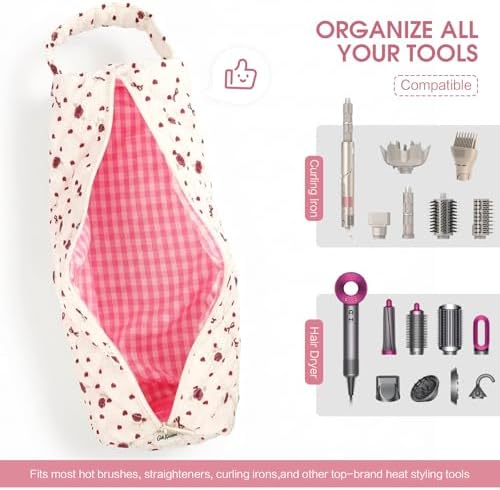 Cute Hair Tools Travel Bag Compatible with Dyson Airwrap Shark FlexStyle - Image 3