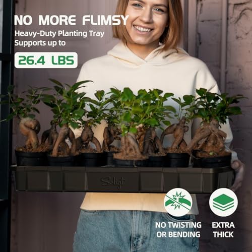 SOLIGT Extra Thick Heavy Duty 10 Pack 1020 Seed Starting Trays - Image 2