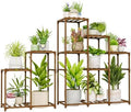Bamworld 2 Sets Plant Stands Indoor Tall Shelves Outdoor for Multiple by Bamworld