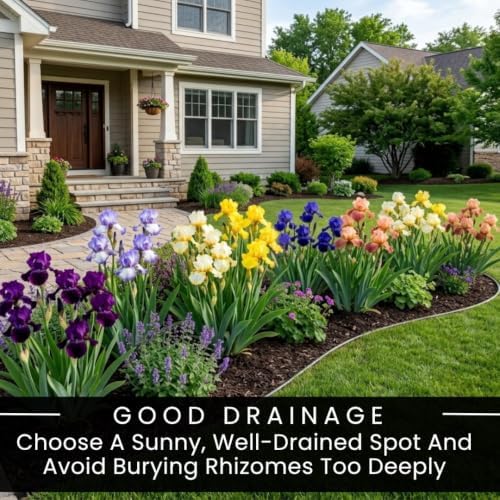 6 Bearded Iris Rhizomes | Mixed Color Perennial Flowers for Garden Borders - Image 7