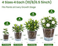 Bluepro Self Watering Pots for Indoor Plants, 10/8/6.5/5 Inch, 16-Pack - Image 2