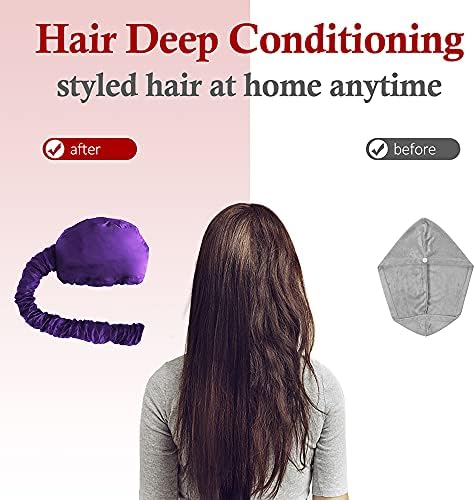 Hair Dryer Bonnet - Upgraded Bonnet Hair Dryer with Longer Extended Hose for Easy Styling, Curling and Deep Conditioning, Purple, One Size Fits All - Image 2