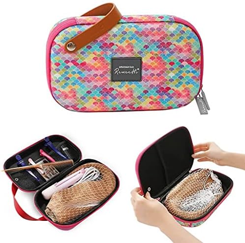 RemeeHi Hair Lace Wig Travel Bag Storage Case,Hair Wig Hair Tools Hairdressing Bag, Hair Stylist Cosmetic Organizer with Accessory Pockets Small G107 - Image 3