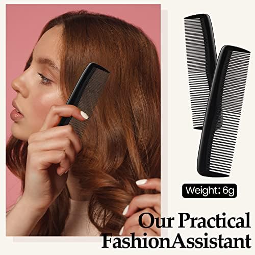 150 Pcs Combs Bulk, 5" Black Fine and Wide Tooth Plastic Comb for Women Men - Image 5