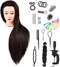 headdoll Mannequin Head Styling Mannequin Head for Hair Styling and Free Table Stand Training Head Manikin Cosmetology Doll Head with Long Fiber Hair Hairdresser Practice Head for Stylist by headdoll