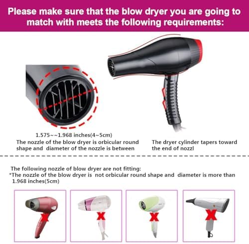KingKam Collapsible Silicone Hair Diffuser, Fit 1.575-1.968 inch Nozzle - Image 4
