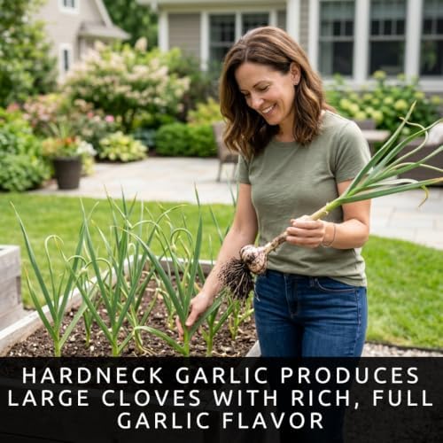 4 Hardneck Garlic Bulbs for Planting, Large Cloves for Home Gardens - Image 2