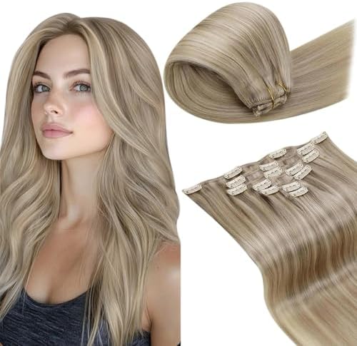 LaaVoo Hair Extensions Clip Ins, For Festival, 18 Inch by LaaVoo