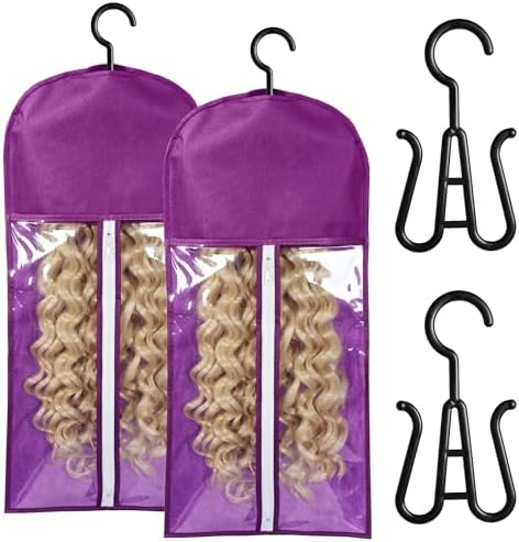 Wig Storage Dust-proof Wig Bag Storage for Multiple Wigs with Hanger Wig Stand Hair Extensions, Wigs & Accessories by AIHOPESTO