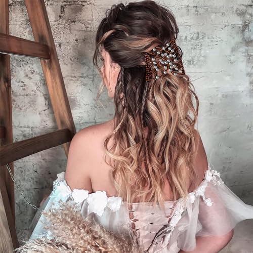 5 Pieces Stretchy Magic Comb Adjustable Elastic Hair Clip for Women Girls No Crease Pins Vintage Bun Maker Accessories for Curly Thick Wavy Hair Ponytail - Image 5