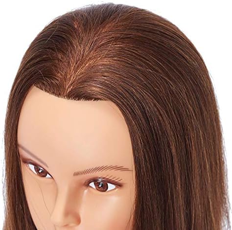 Mannequin Head with Human Hair Training Head with Clamp (20-22'') - Image 5