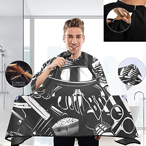 visesunny Professional Barber Cape Polyester Hair Cutting Salon Cape Apron Anti-Static Beard Bib - Image 3
