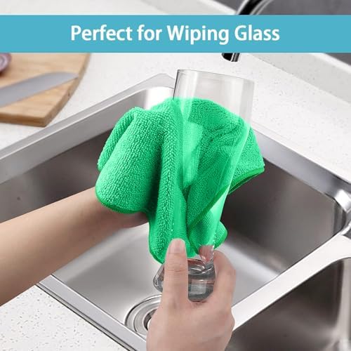 HOMEXCEL 8PK Microfiber Cleaning Cloth, Cleaning Rags for Home, 11.5x11.5in - Image 5