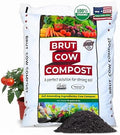 Brut Cow Compost – Nutrient-Rich Composted Cow Manure Organic Soil Amendment – 100% Pure Compost, Additive-Free Fertilizer for Vegetable Gardens, Flowers, Lawns & Indoor Plants – 10 Quart by BrutWormFarms