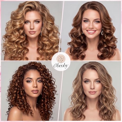 Obeoby 4 Sizes Hair Rollers Curlers Set with Clips for Women (Light Colors) - Image 7